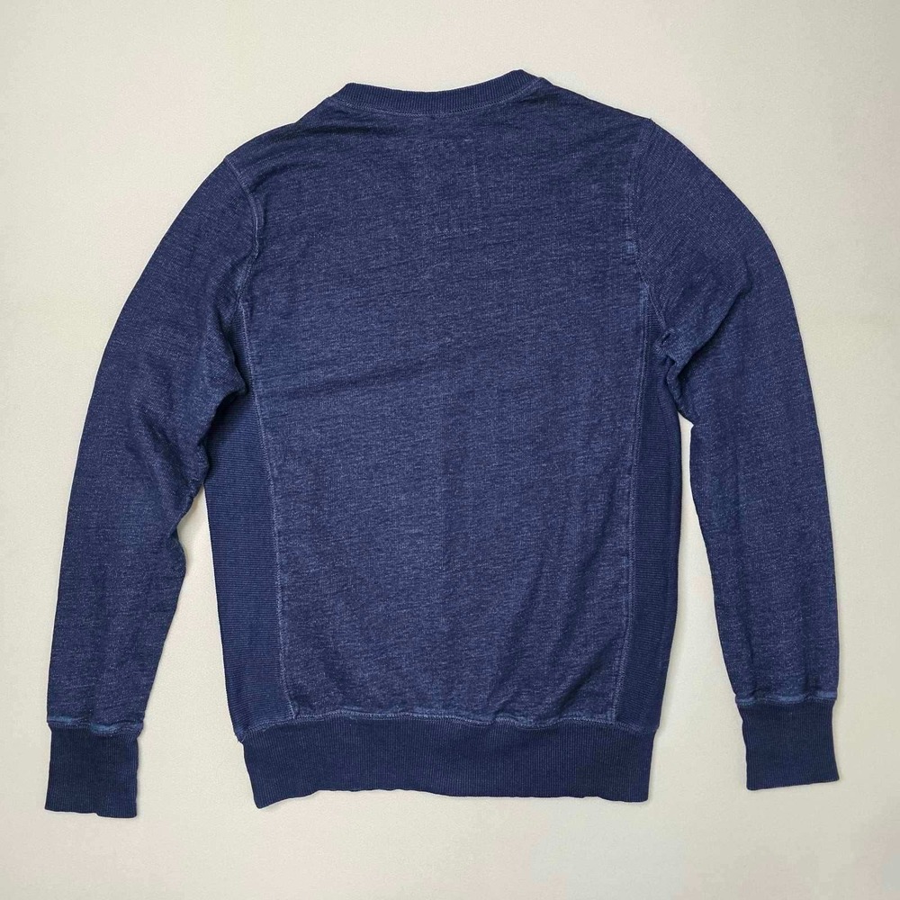 H&M Divided Crewneck Men's S Small MM Division Blue Indigo Wash Sweatshirt Patch - Picture 10 of 11